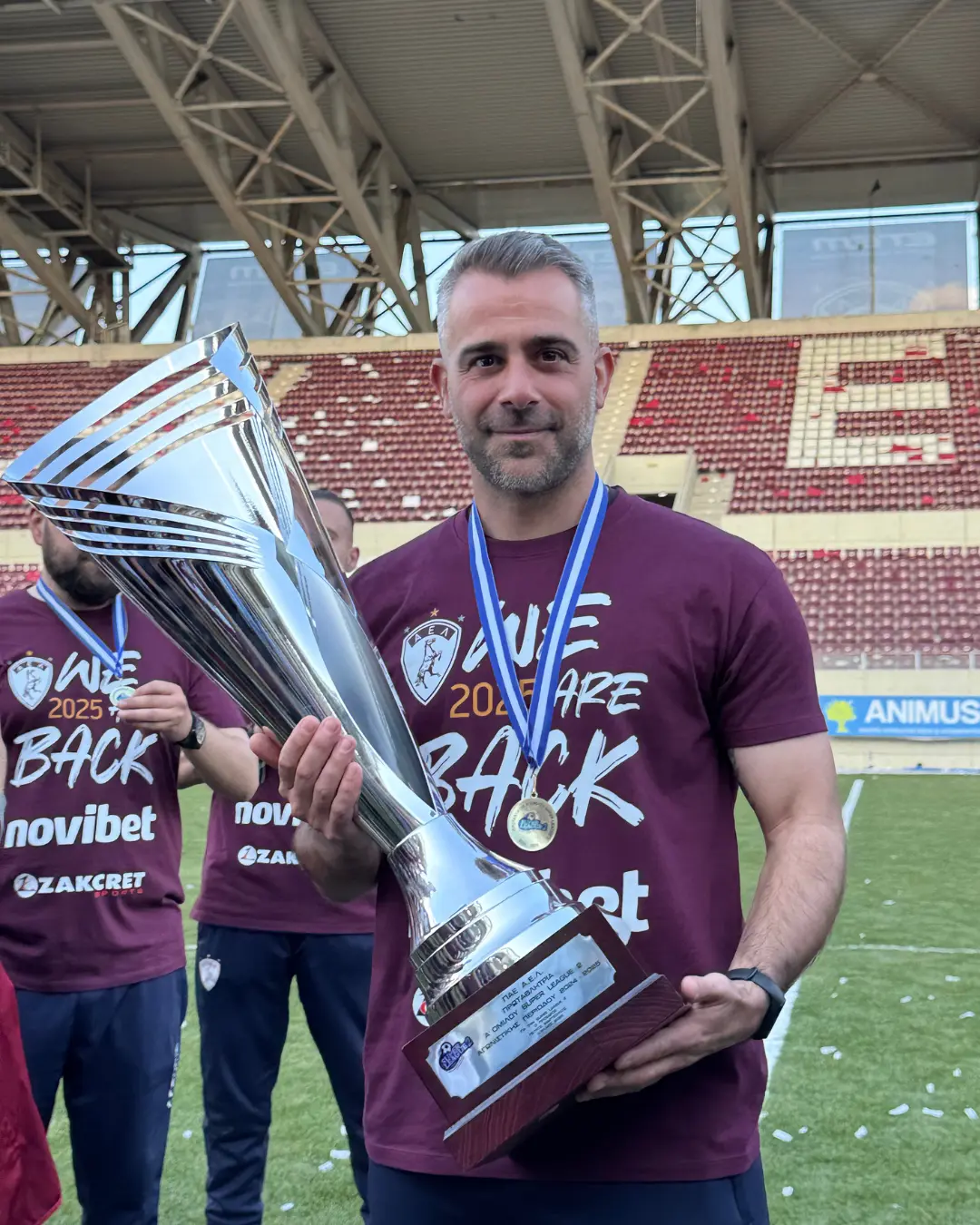 Panagiotis Pomonis during his time with AEL F.C.