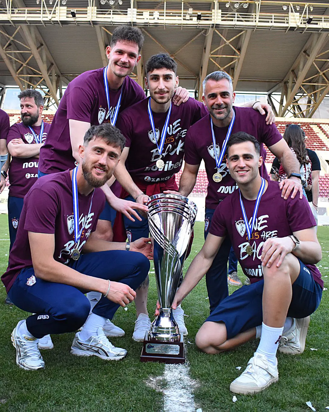 AEL champions with the trophy