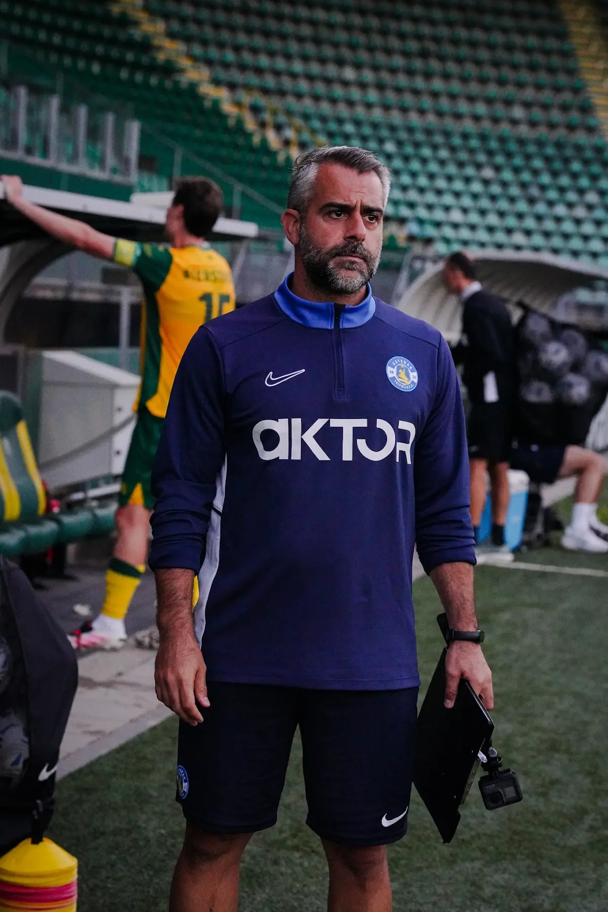 Panagiotis Pomonis during goalkeeper match preparation and analysis