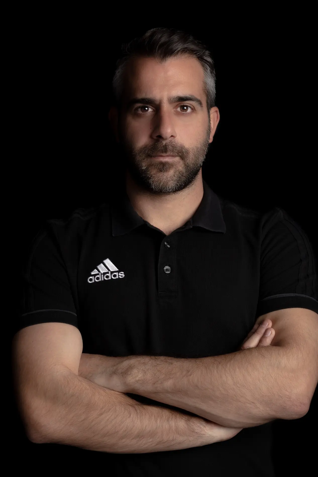 Portrait of Panagiotis Pomonis, professional goalkeeper coach